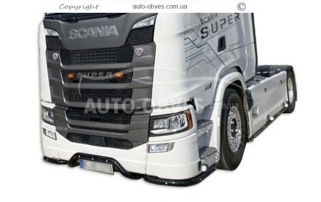 Защита переднего бампера Scania euro 6 - цвет: черный - тип: v4 фото 1