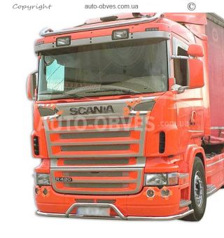Защита переднего бампера Scania - доп услуга: установка диодов - тип: v2 фото 4
