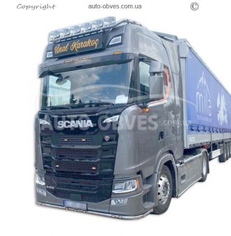 Защита переднего бампера Scania S - доп услуга: установка диодов фото 2