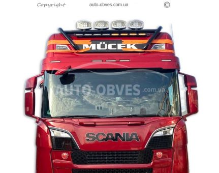 Holder for Scania headlights - type: painted black photo 1