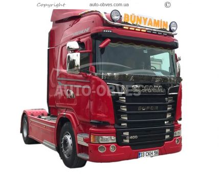 Накладки на бічні частинки решітки Scania 400-420-440 фото 9