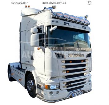 Накладки на фари війки Scania euro 5, 6 - тип: штамповка 3D, на фари без повторювачів повороту фото 4