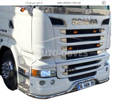Накладки на фари війки Scania euro 5, 6 - тип: штамповка 3D, на фари без повторювачів повороту фото 3