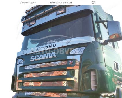 Дефлектор капоту мухобійка балкон Scania 2004-2016 - з будь - яким написом по центру фото 9