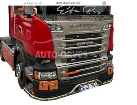 Накладки на повітрезабірник на решітці Scania R, G 500 2010-2016 - тип: штамповка 3D фото 11