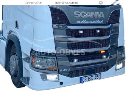 Накладки на решітку Scania R, S euro 6 2017-... - тип: полоски фото 6