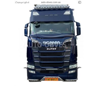 Защита переднего бампера Scania S - доп услуга: установка диодов фото 3
