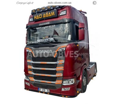 Накладки на решітку вузькі полоски Scania S, R euro 6 2016-... фото 18