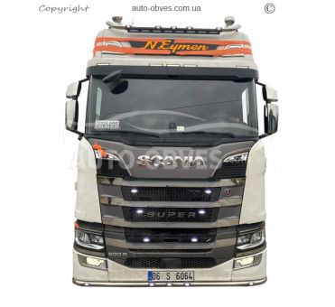 Накладки на решітку Scania R, S euro 6 2017-... - тип: полоски фото 11