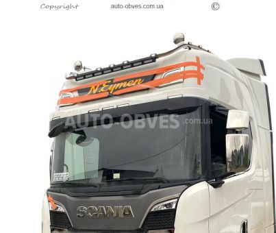 Накладки на фонарі верхні Scania R, S euro 6 2017-... - тип: штамповка 3D кабіна topline фото 8