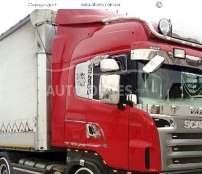 Хром накладки на спалку Scania P фото 7