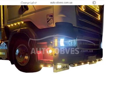 Protection of the front bumper Scania R, G - from 3 parts фото 5
