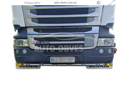 Захист переднього бампера Scania R, G - з 3-х частин фото 4