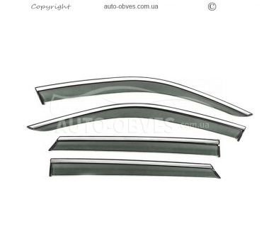 Вітровики Skoda Fabia 2014-2021 - тип: з хромом hb фото 1