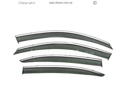 Вітровики Skoda Octavia II A5 2010-2012 з хромом - тип: sd 4 фото 1