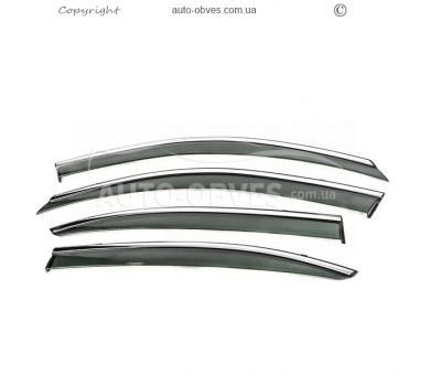 Вітровики Skoda Octavia II A5 2010-2012 з хромом - тип: sd 4 фото 0