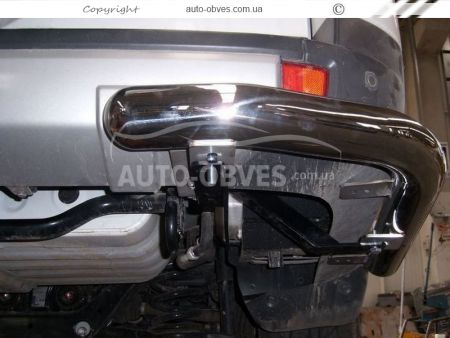 Mitsubishi Pajero Wagon IV rear bumper protection - type: single corners фото 3
