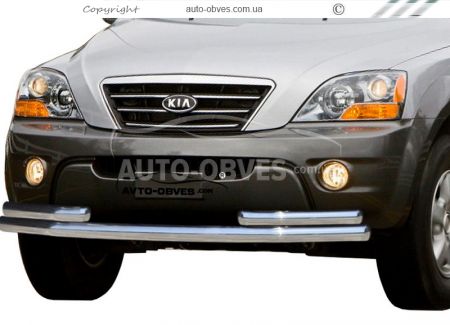 Front arch Kia Sorento 2003-2009 - type: with additional pipes фото 0