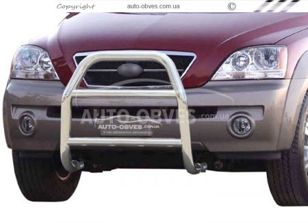 High bull bar Kia Sorento 2003-2009 - type: without grill фото 0