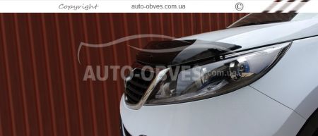 Hood deflector flyswatter Kia Sportage 2010-2015 - type: Turkey фото 3