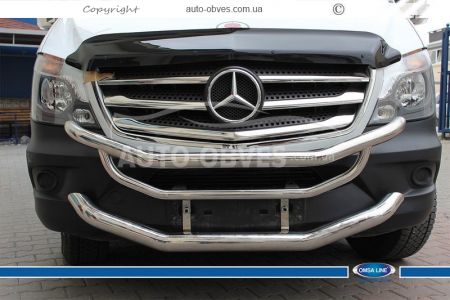 Дефлектор капота мухобойка Mercedes Sprinter 2013-2018 v1 - тип: турция фото 1