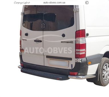 Rear bumper protection Volkswagen Crafter 2017-... - type: single corners for footrest фото 3