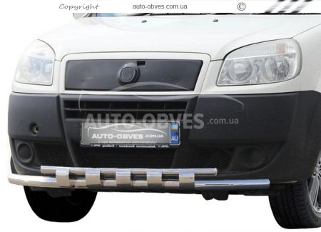 Bumper protection Fiat Doblo - type: model with V1 plates фото 0