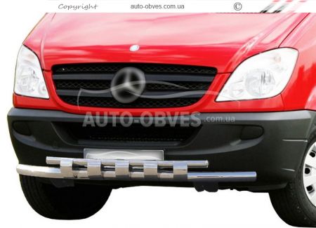 Защита бампера Mercedes Sprinter 2006-2013 - тип: модельная с пластинами фото 0