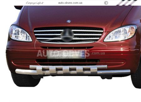 Bumper protection Mercedes Vito II, Viano I - type: model with plates фото 0