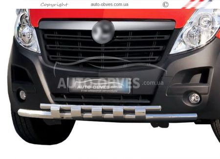 Защита бампера Opel Movano 2011-… - тип: модельная с пластинами фото 0