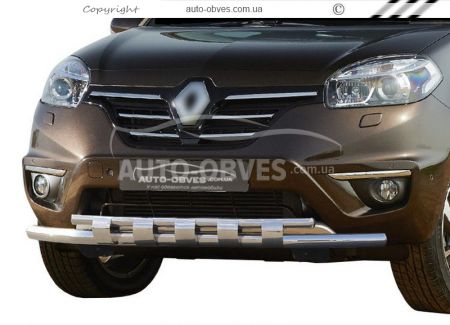 Bumper protection Renault Koleos - type: model with plates фото 0