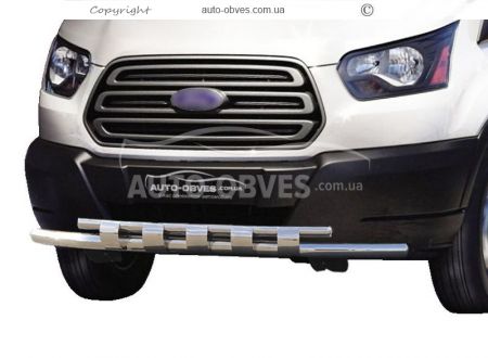 Bumper protection Ford Transit 2014-... - type: model with plates фото 0