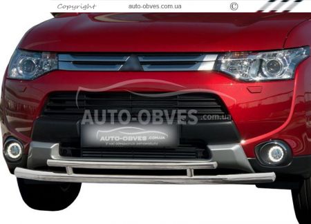 Двойная дуга Mitsubishi Outlander 2013-2015 - тип: на трубках фото 0