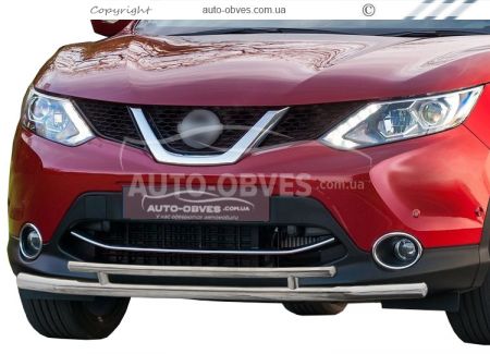 Double arc Nissan Qashqai 2014-2017 - type: on tubes фото 0