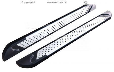 Aluminum running boards Toyota Hilux 2006-2012 - style: BMW фото 0