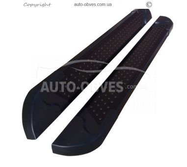 Подножки Fiat Doblo 2010-2014 - style: BMW цвет: черный фото 0
