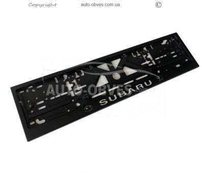 Рамка номерного знака для Subaru - 1 шт цвет: черный фото 0