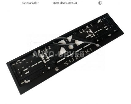 License plate frame for Suzuki - 1 pc color: black фото 0