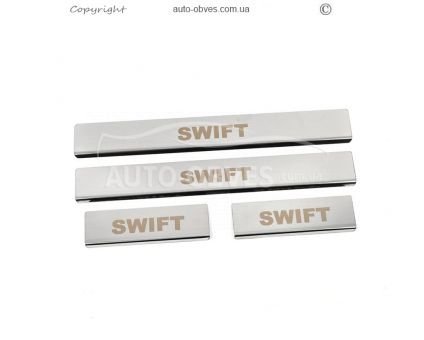 Накладки на пороги Suzuki Swift - тип: 4 шт фото 1