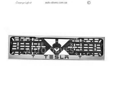 Рамка номерного знаку з лого Tesla фото 1