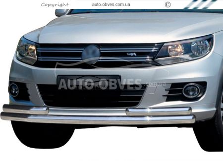 Front arch Volkswagen Tiguan 2007-2016 - type: with additional pipes фото 0