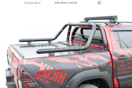 Body bar Toyota Hilux 2020-... - type: long version, color: black фото 2