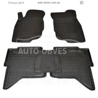 Floor mats Toyota Hilux N2 2012-2015 - type: polyurethane фото 0