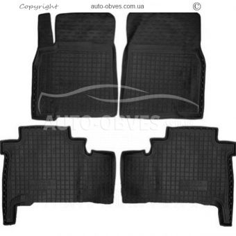 Floor mats Toyota Land Cruiser 200 J20A 2016-2021, 5, 7 seats - type: polyurethane фото 0