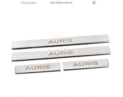 Door sill plates Toyota Auris 2012-2018 - type: 4 pcs photo 1
