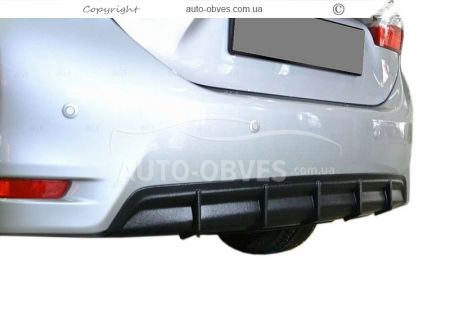 Накладка заднього бампера Toyota Corolla 2013-2019 - тип: дифузор фото 0