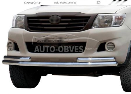 Front arch Toyota Hilux 2006-2015 - type: with additional pipes фото 0