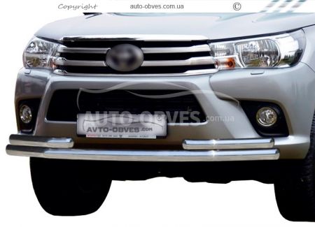 Передняя дуга Toyota Hilux 2015-2020 - тип: з доп трубками фото 0