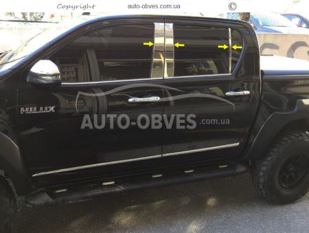 Covers for all door pillars Toyota Hilux 2015... - type: 6 pcs фото 2