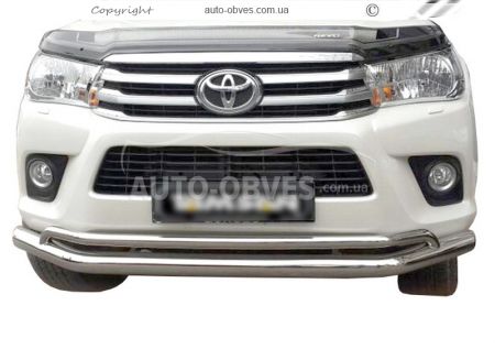 Захист переднього бампера Toyota Fortuner 2015-... фото 0